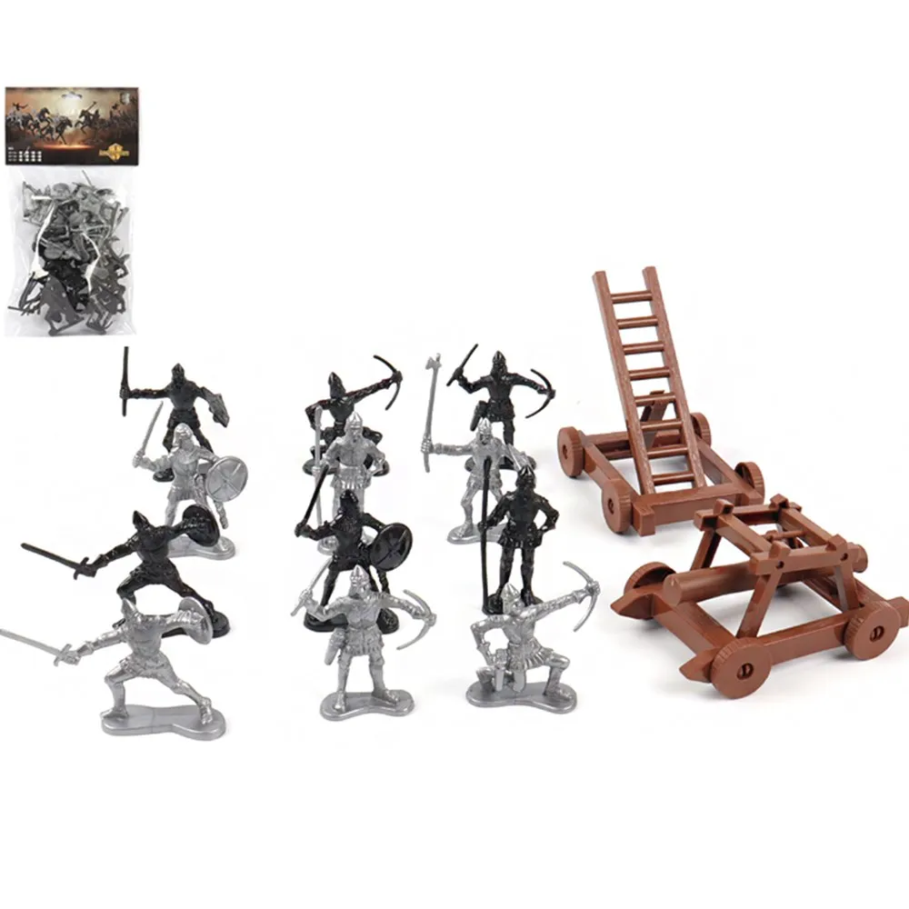 

Action Figures Roman Medieval Knights Army Men Classic Soldiers Toys Playset with Horses and Accessories