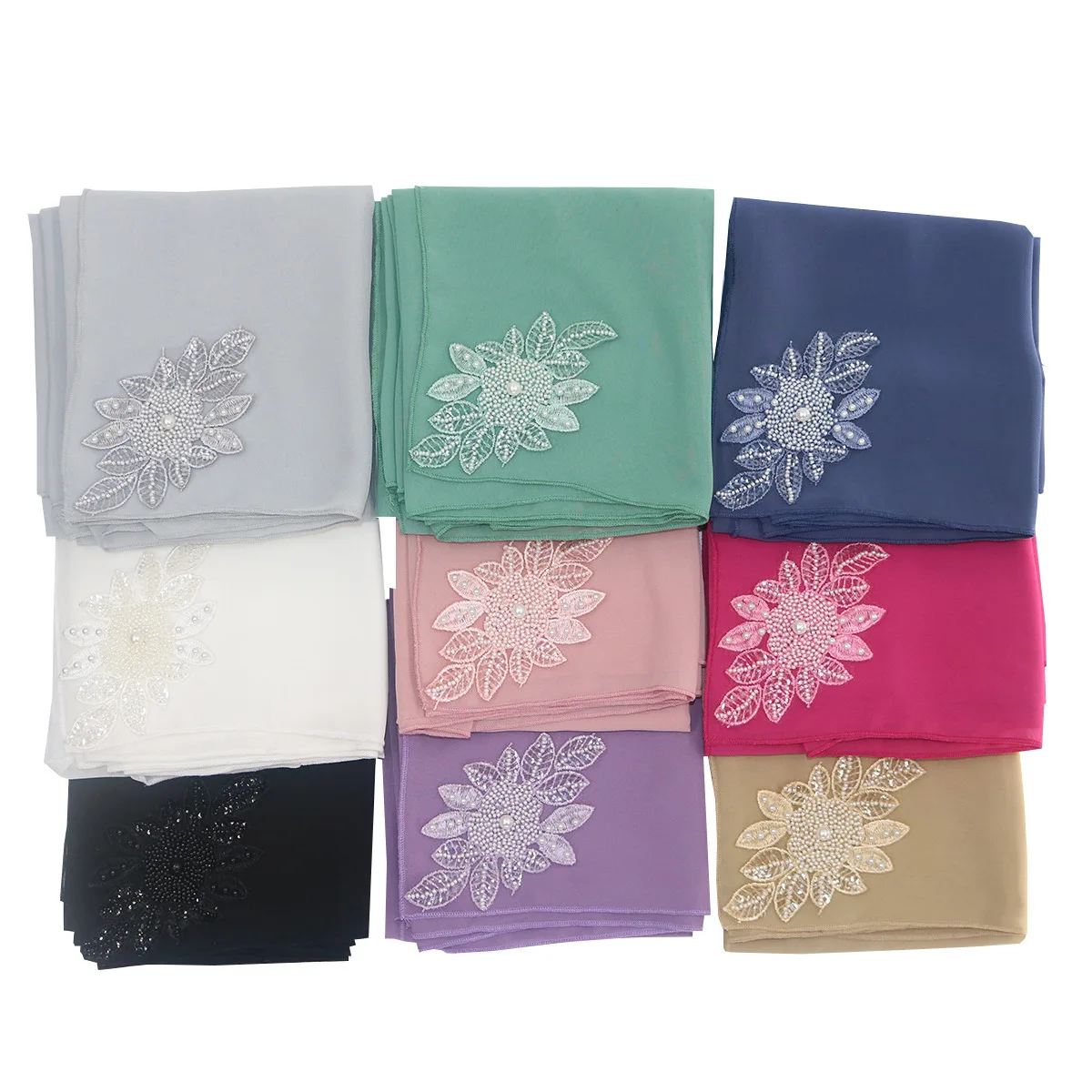 Новый мусульманский женский Хиджаб Женский кружевной шифоновый головной платок