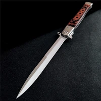 high hardness outdoor camping tactical survival swordfish knife color wood handle folding self defense knives edc tools