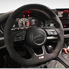 По индивидуальному заказу DIY ручной работы чехол рулевого колеса автомобиля Черный углеродного волокна Черная замша кожа для Audi S3 S4 S5 RS3 RS5 2016-2021