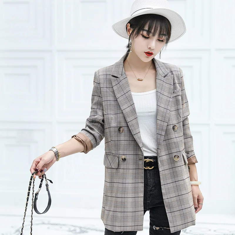 Осенний двубортный костюм женский высококачественный детский блейзер