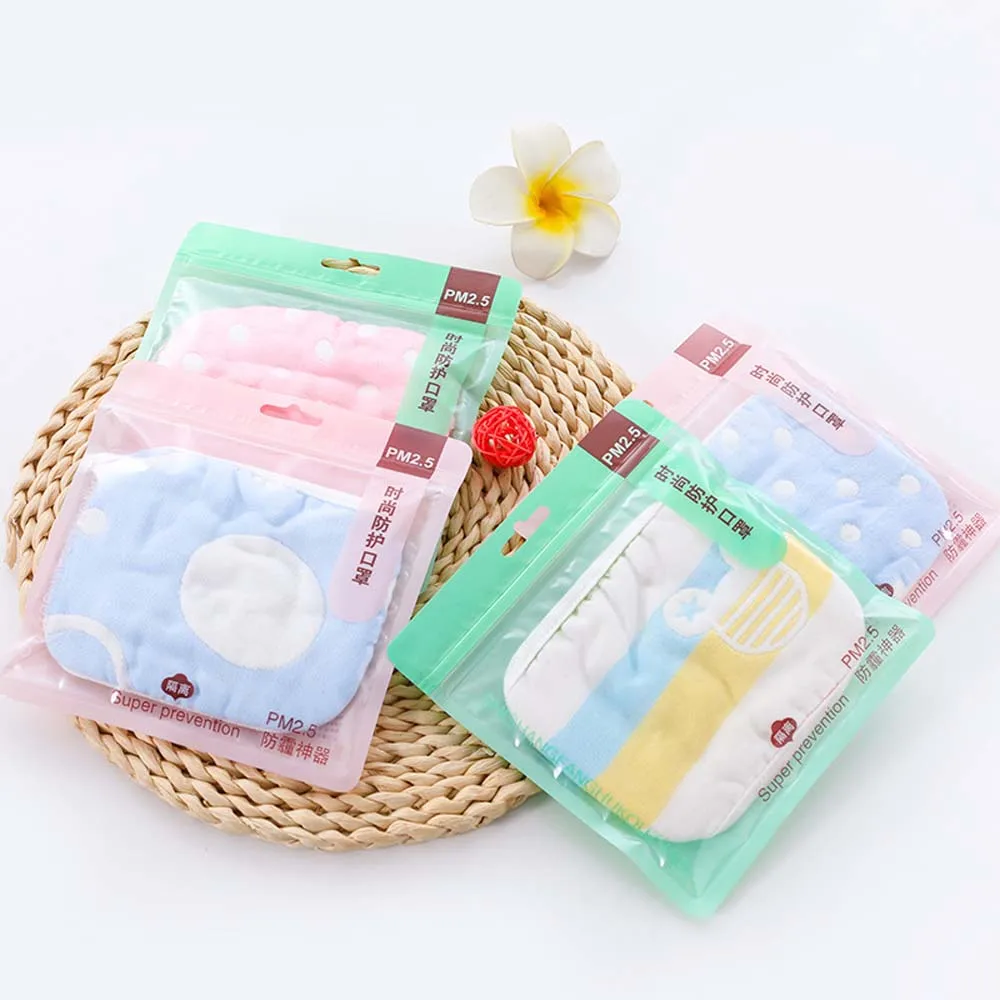 Детская мультяшная маска хлопковая противосмоляная марлевая смешанные цвета