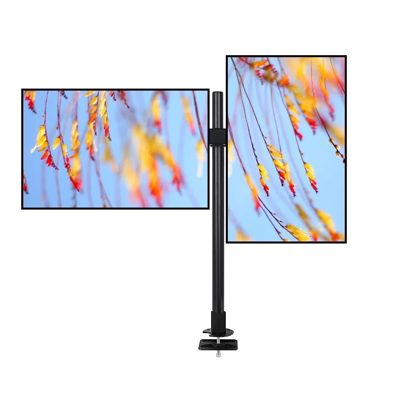 Drilling Dual Monitor Arms Fully Adjustable Desk Mount Stand for Two LCD Screens Fit 10"-30" Max Support 7KG Weight Per Arm |