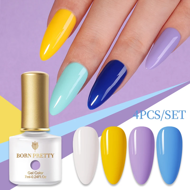 

BORN PRETTY Gel Polish Set All For Nails Manicuring Hybrid Varnishes 7ml Top Coat Soak Off UV LED Gel Semi-permanent Varnish