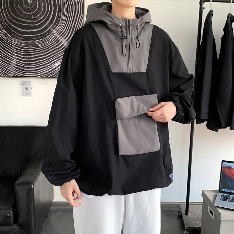 

Spring and Autumn Youth Hooded Long Sleeve Pullover All -Matching Loose Casual Top