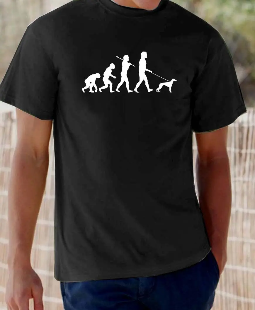 2019 модная летняя футболка Эволюция человека виппет собака |