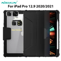 nillkin for ipad pro 12 9 case 2021 magnetic smart case for ipad pro 11 case 2021 camera protection cover with pencil holder