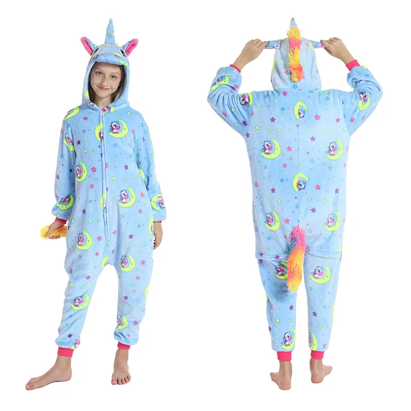 

Unicorn Onesie Pajamas Family Matching Outfits Sleepwear Flannel Warm Cosplay Jumpsuit Adult Kids Winter Family Onesies Pyjamas