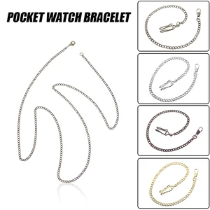 БронзовыйСеребряный Винтажный стиль 5 цветов на выбор, розничная продажа, сплав, карманные часы, цепочка для ожерелья для мужчин и женщин