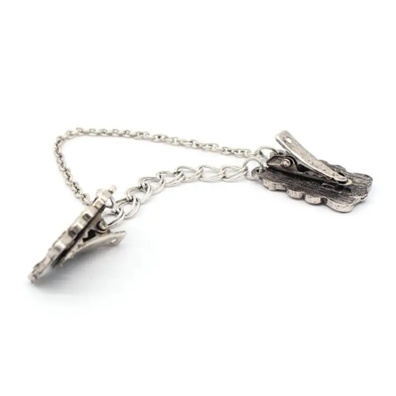 Цепочка для свитера зажим шарфа зажимы кардигана металлическая пряжка кулон