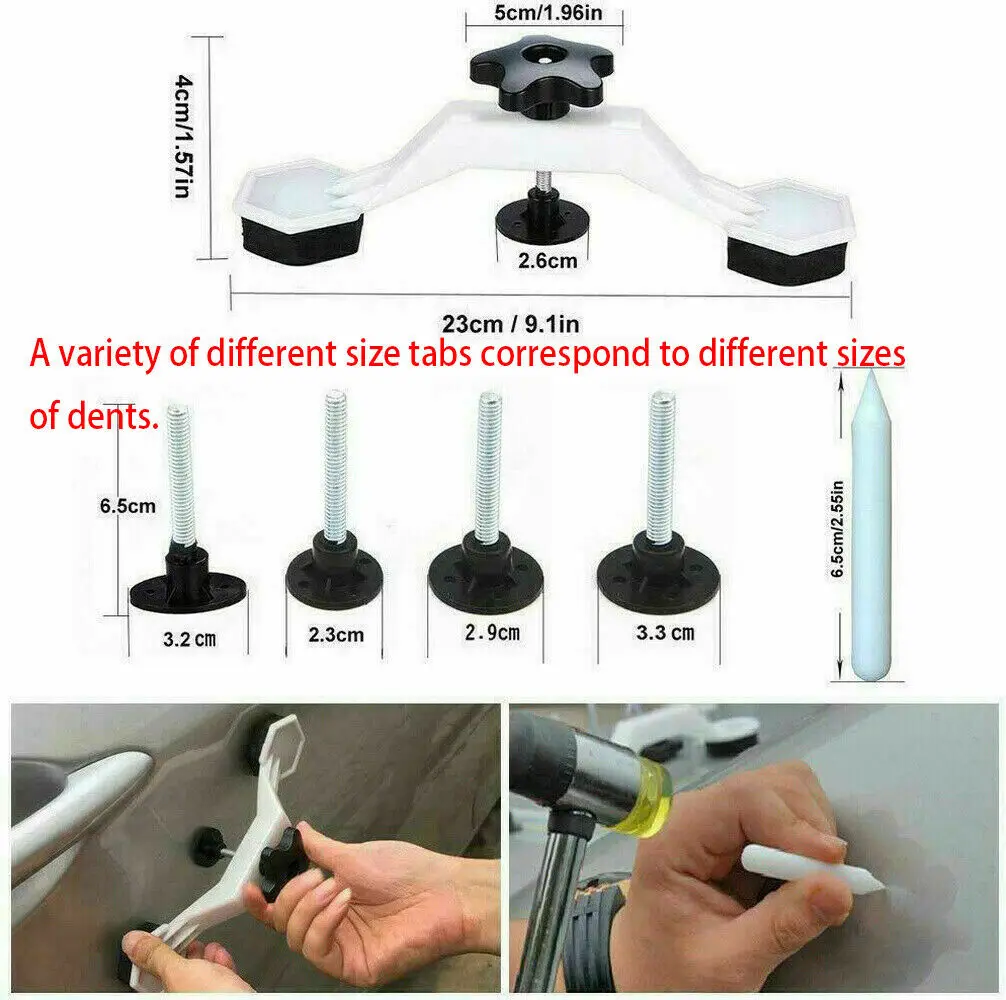 barato Carro Dent Extrator-kit De Ferramentas De Reparo Do Corpo Automático Ponte Dent Extrator Para A Remoção Do Dente Do Carro, Mossas Menores E Danos Causados Por Granizo