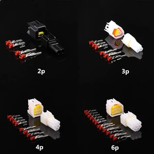 1set  2.3mm 2/3/4/6/8/9/16p Automotive 2.3 Electrical wire Connector Male Female cable terminal plug Kits Motorcycle ebike car