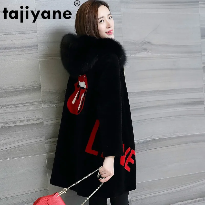 

Женское шерстяное пальто с воротником из натурального меха лисы, корейский стиль, винтажная верхняя одежда из овчины на осень и зиму, T4831, 2021