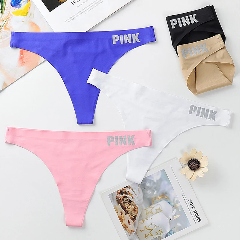 Женские Бесшовные трусики из ледяного шелка сексуальные розовые спортивные