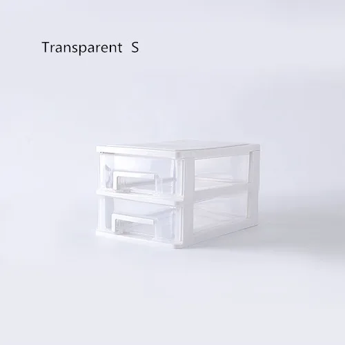 Transparent S Женская косметичка для ванной комнаты, органайзер для ювелирных изделий, многослойный ящик для хранения косметики, Офисная настольная канцелярская ручка, линейка, аксессуары - Цвет: Transparent S