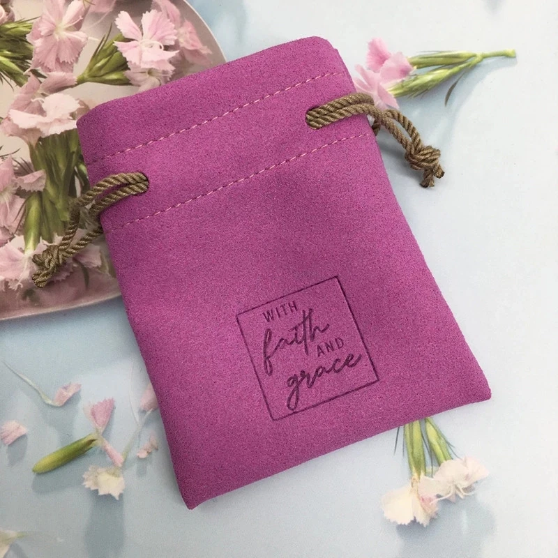 100 шт. мешочки для ювелирных изделий из микрофибры с принтом логотипа на заказ