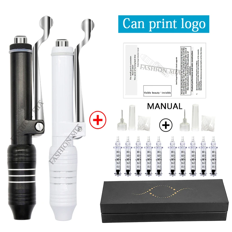 

Hyaluronic Acid Injection Pen Black & White Needleless Air Pressure Syringe Hyaluronan Acid Atomizer Anti-Aging Gun Logo Free