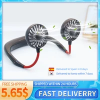usb charging lazy neck fan rechargeable practical wearable sports fan convenient outdoor indoor portable fan