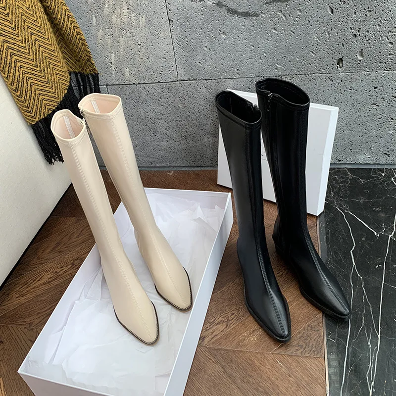 

Сапоги до колена на платформе женские высокие сапоги на толстой подошве осень-зима 2021 теплые Современные Сапоги Botas De Mujer