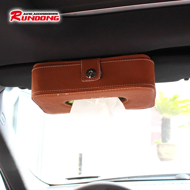 

Sun visor leather square tissue box sun visor tissue box car tissue set R-7258