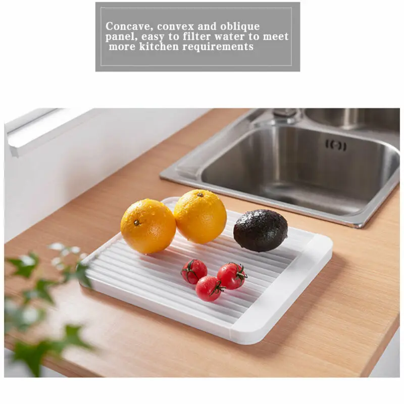 Новейший Пластик панели сушилка для посуды поддон большой Кухня над раковиной