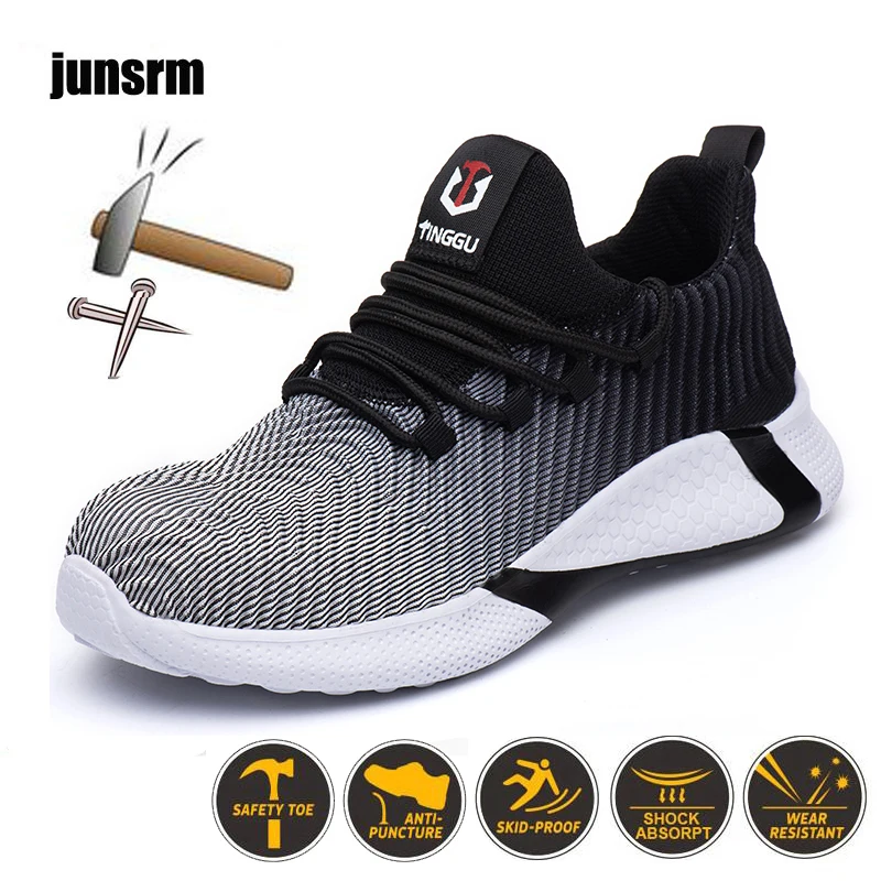 

Veiligheidsschoenen heren anti-smash anti-пирсинг werkschoenen ademend leven lichtgewicht ronde kop