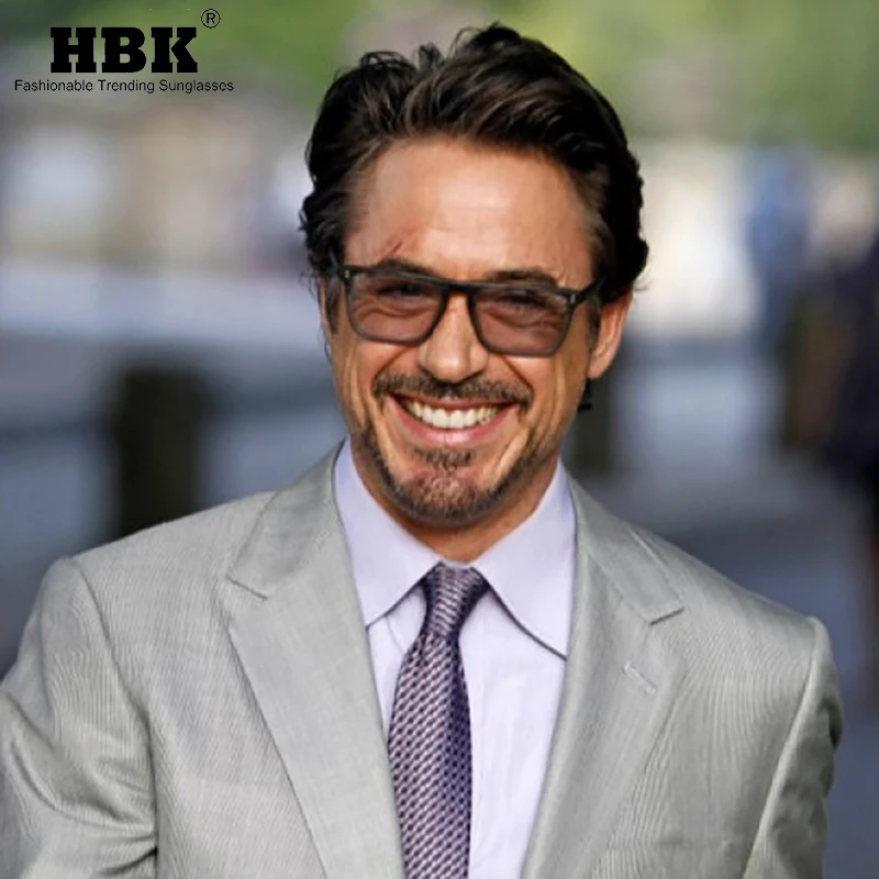 HBK, квадратные солнцезащитные очки для мужчин и женщин с изображением Железного человека, Тони Старка, леопардовые солнцезащитные очки rober Downey JR, роскошные солнцезащитные очки Edith UV400