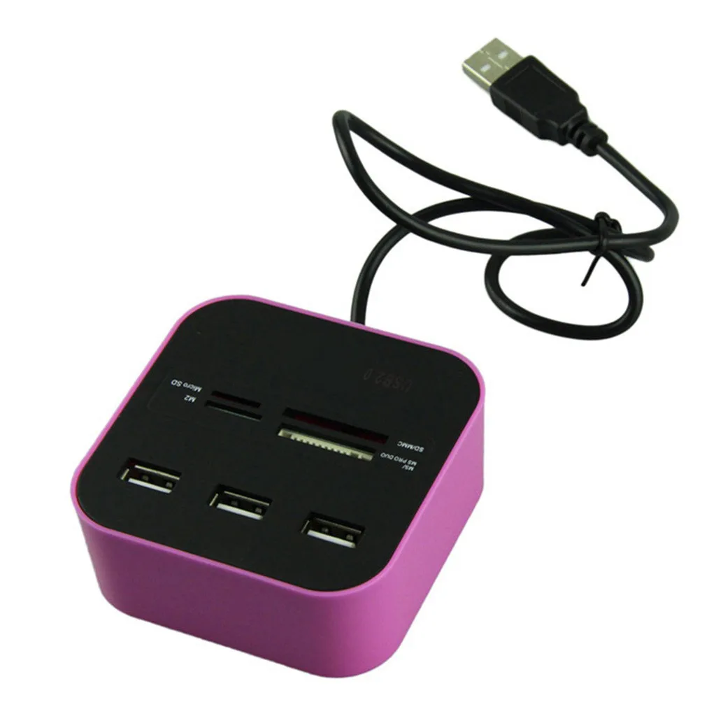 USB Switcher Hub 2 0 хаб комбинированный все в одном мультикардридер с 3 портами для MMC/M2/MS