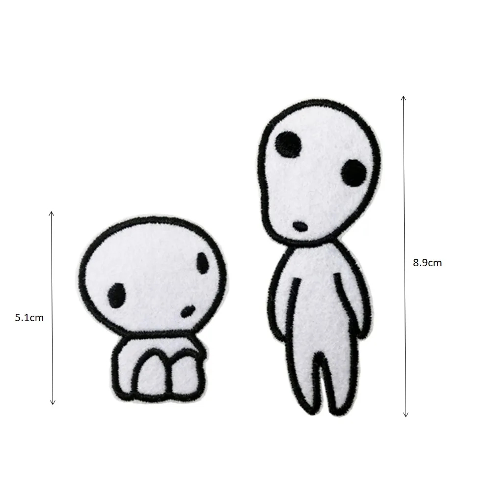 Kodama принцесса Mononoke лес дух Хаяо Миядзаки аниме серии вышитые железа на или шить