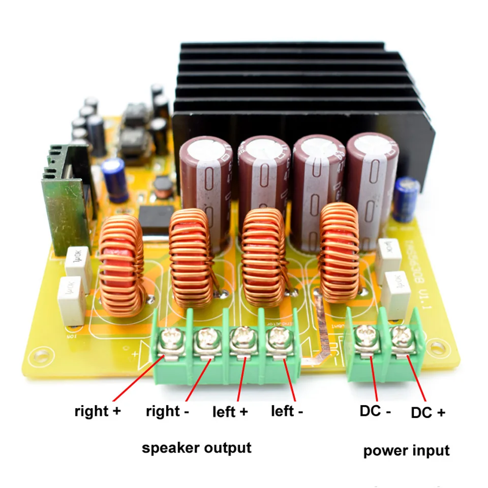 Двухканальный цифровой усилитель мощности TAS5630 аудиоплата с предварительным
