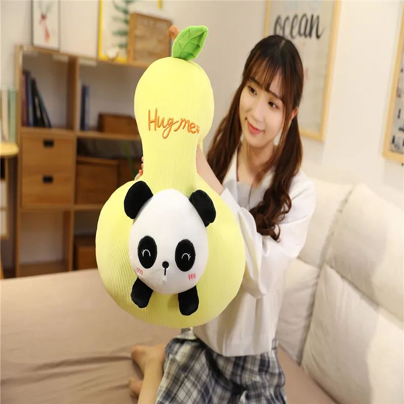 

Creative Panda in Banana Plush Stuffed Animals Toy Kids Baby Huggable Carrot Shaped Penguin Doll Fruits Peach Heart