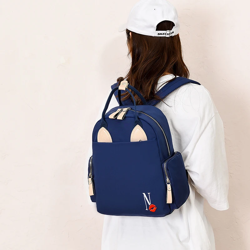 

Nylon Backpack Women Travel Large Embroidery Designer Backpack Brand Luxury Waterproof School Bags Mochilas Femininas Estilosas