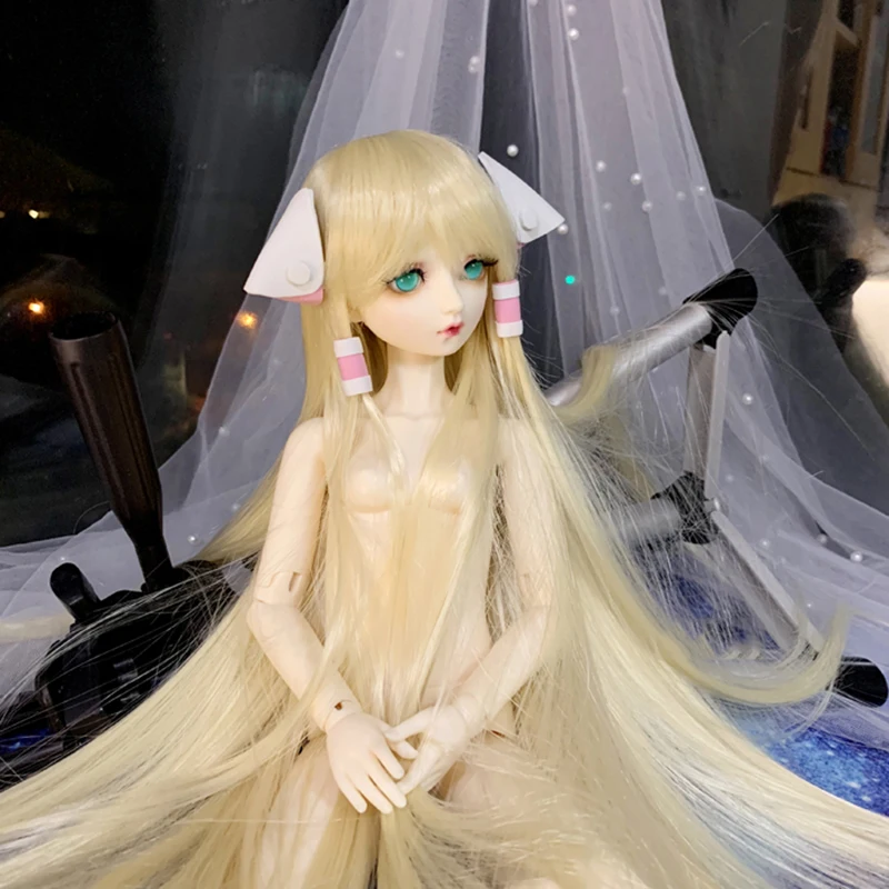 Парик для шарнирной куклы Bybrana сделай сам синтетическое волокно очень длинные