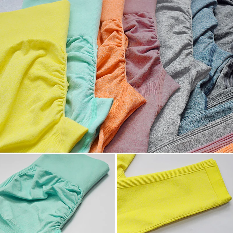 

2021 New Sexy Push Up Gym Sport Leggings Slim Stretch Running Tights Vital Seamless Leggings High Waist Woman Fitness Yoga Pants