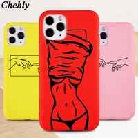 chehly fashion phone case for iphone 6s 7 8 11 plus pro x xs max xr se sexy lady cases soft silicone fitted tpu accessorie cover