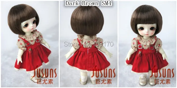 JD256 1/8 прекрасные куклы bjd парики Размер 5-6 дюймов короткие кукольные Парики Модные кукольные аксессуары