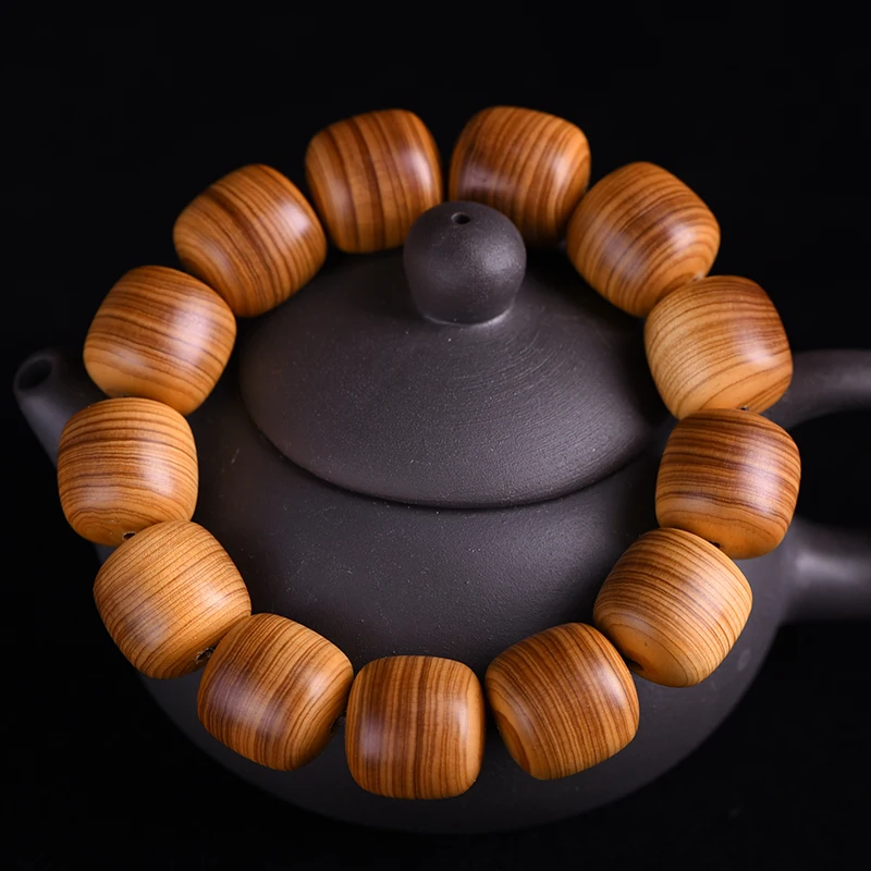 

Black Oil Thuja Old Material Date Beads Olive Transfer Abacus Slub Bracelets