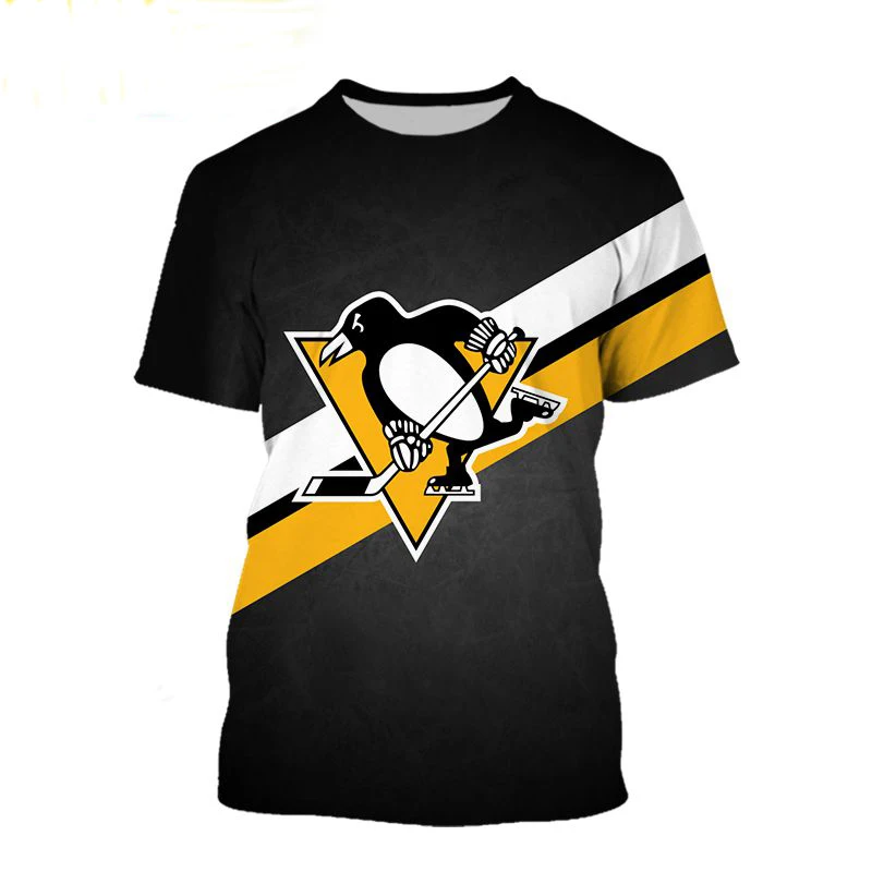 

Summer New Men's Oversized T-shirt 3D Printing Ice Hockey Duck Fashion Children's Cartoon Short-sleeved Casual Top