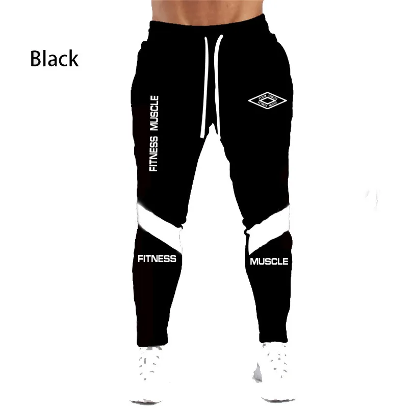 

2021 Men's Pants Fitness Muscle Skinny Trousers Elastic Bodybuilding Pant Workout Track Bottom Pants Men Joggers Sweatpants