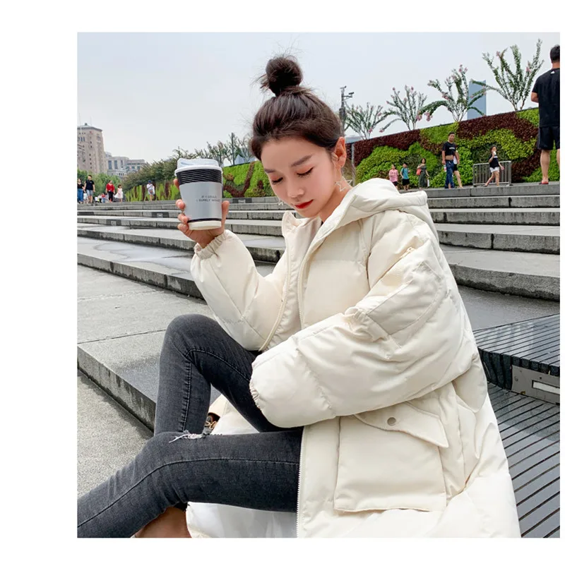 Новинка Корейская свободная хлопковая одежда женские пальто на осень и зиму 2021