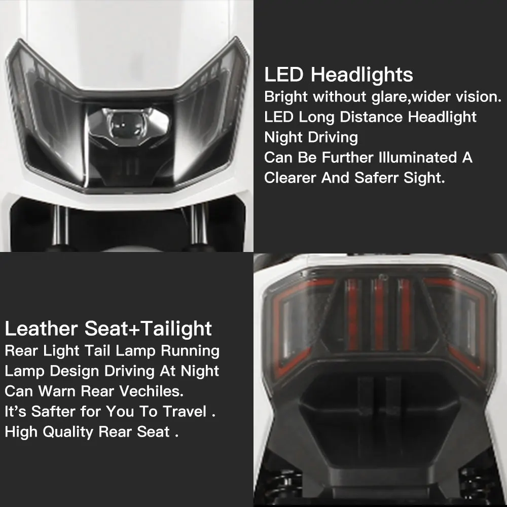 Электроскутер BENOD 2000 Вт с литиевым аккумулятором электромотоцикл 6H