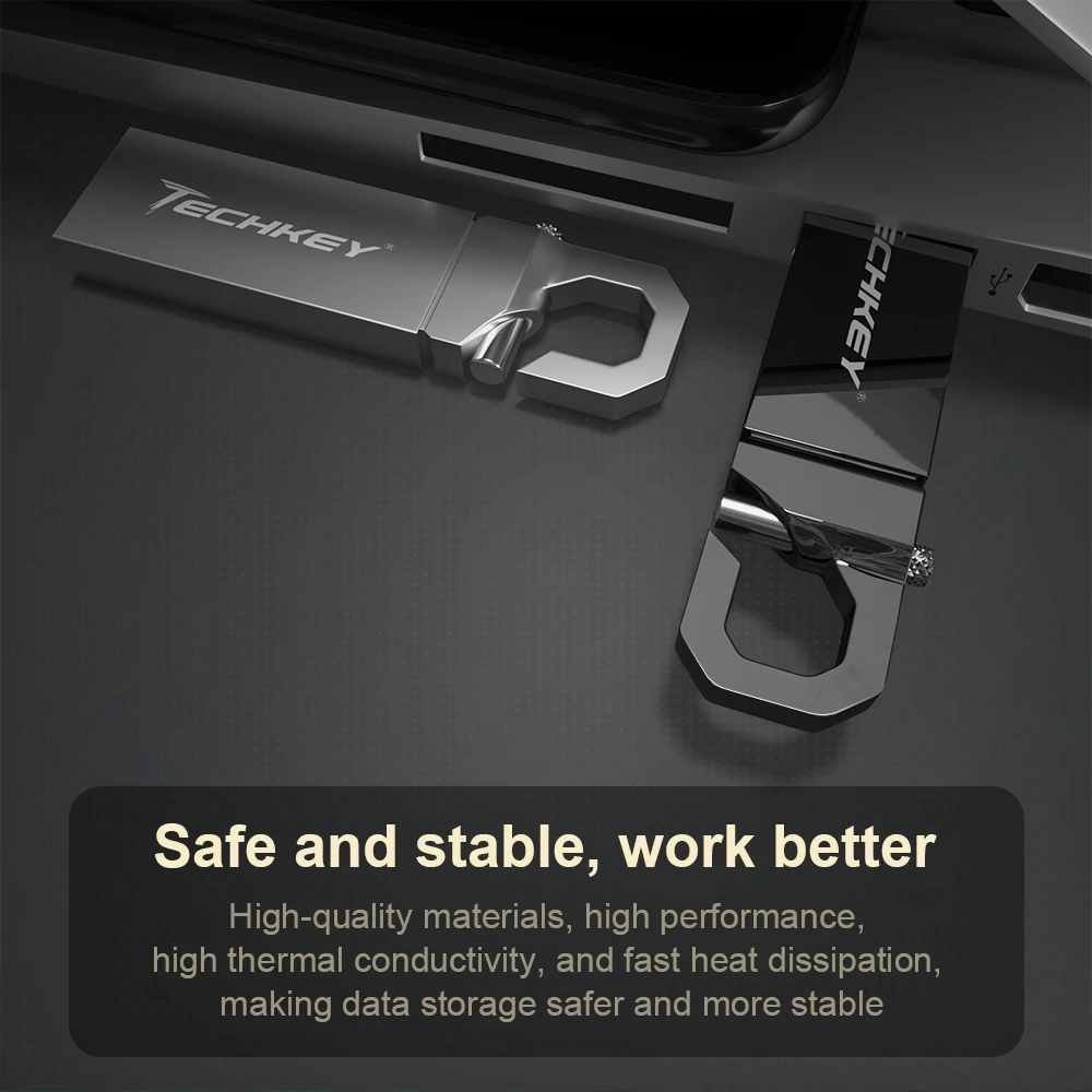 Usb флеш накопитель Techkey металлический серебристый 8 32 Гб|memory stick|u diskflash drive |
