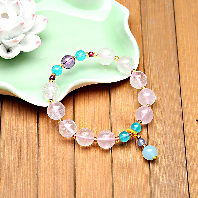 Лидер продаж женский браслет из натурального порошкового хрусталя Модный