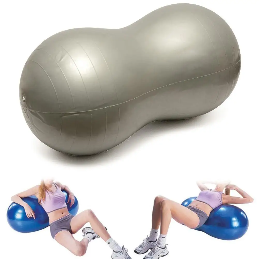 

Anti-Burst Pilates Yoga Ball Home Exercise Equipment Sports Gym peanut Yoga Fitness ball Random Color 68x35x35cm