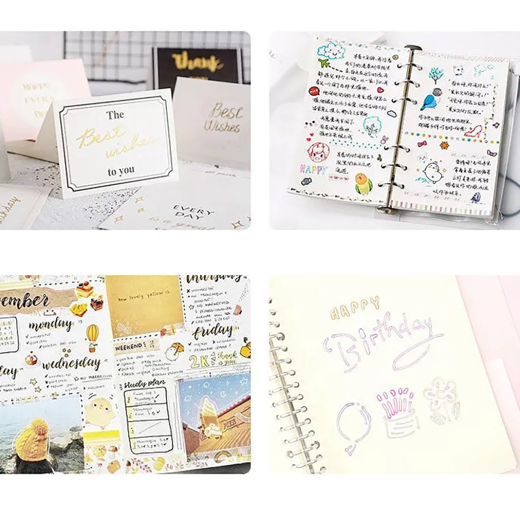 Блестящий цветной флуоресцентный маркер металлическая цветная ручка двойная