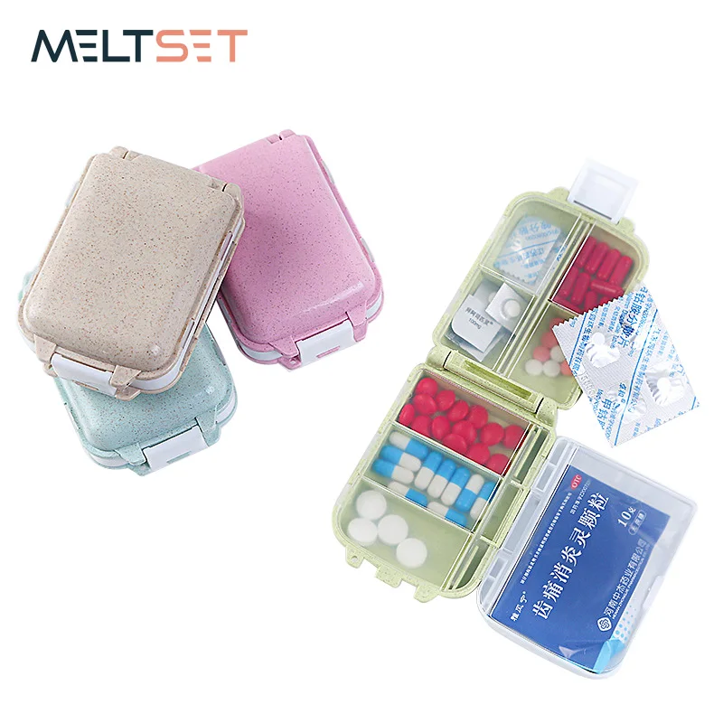 7 сетки герметичный контейнер для таблеток Портативный таблетки чехол сплиттер