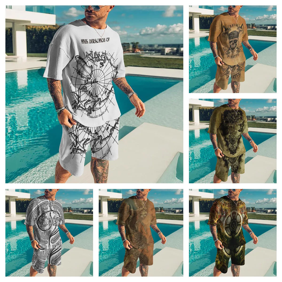 

Machinery T-shirt Men Costume Coat Suit Korean Fashion Clothing Sets 3D Setup Men's Chandals Man Brand V Free Shipping XXS-6XL
