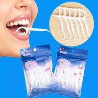 toothpick flosser flosser pick disposable hot 30pcsbag dental picks teeth stick tooth clean oral cleaning care floss thread too