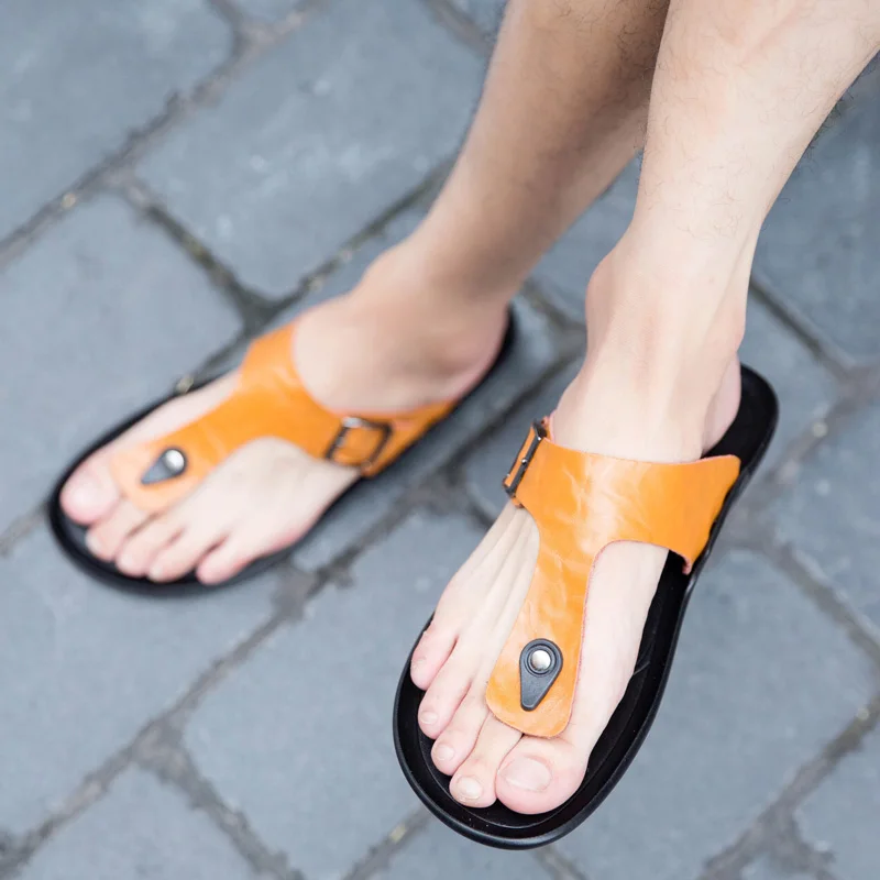 

Сандалии из кожи для мужчин, пляжные размеры, для бассейна, сезон