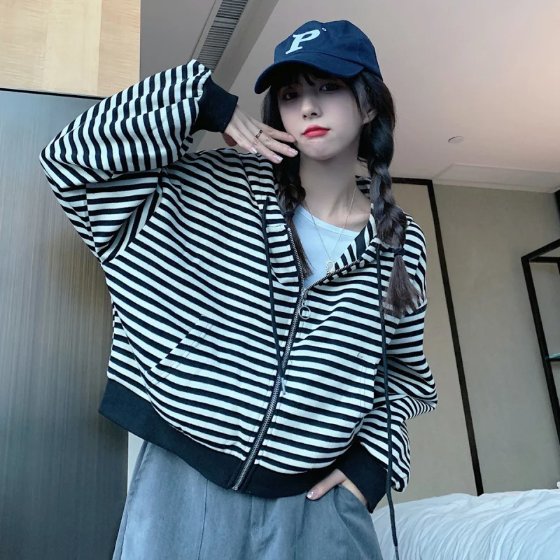 Женский свитер в стиле хип-хоп полоску | Женская одежда